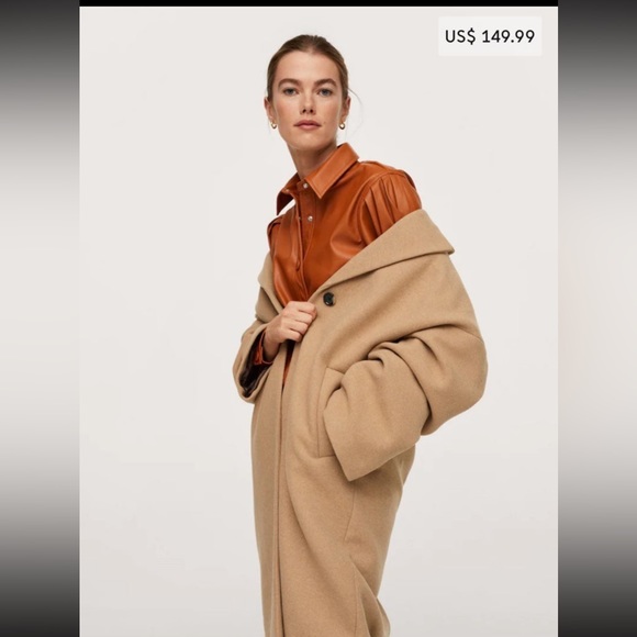 NWOT MANGO Tan Coat - Picture 7 of 12